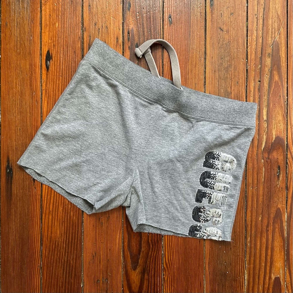 Vintage 00s Guess low/midrise branded sequin spellout sweatshirts XS